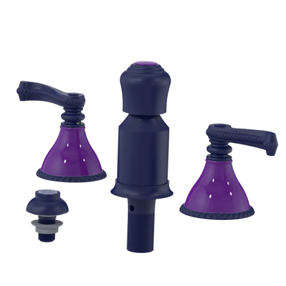 Rubinet Bidet Fitting with Spray, Diverter, and Vacum Breaker (Less Drain) Midnight Blue