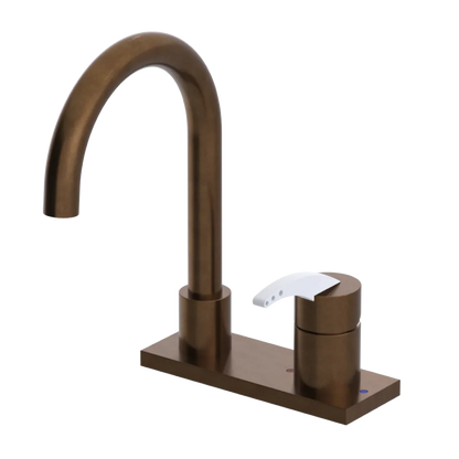 Rubinet 4" Centre Single Control Lav. Set. (less drain) Tuscan Brass