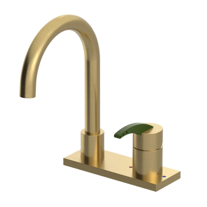 Rubinet 4" Centre Single Control Lav. Set. (less drain) Satin Brass