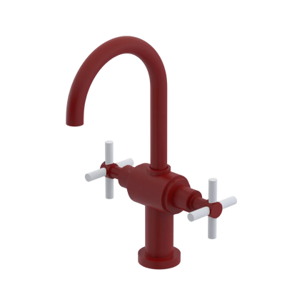 Rubinet Single Hole Dual Handle Lav. Set with LaSalle Spout (less drain) Maroon