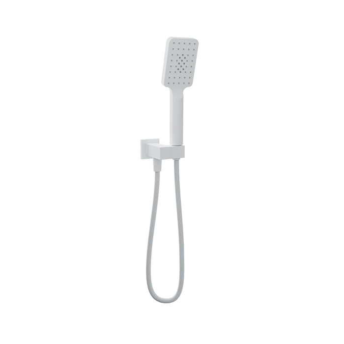 Baril 3-spray anti-limestone hand shower on wall-mounted supply elbow