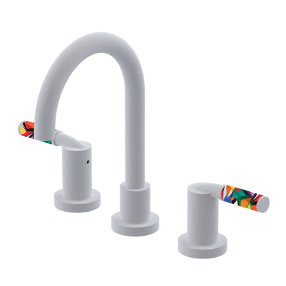 Rubinet Widespread Lav set (less drain) Matt White