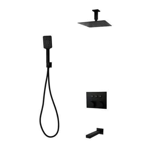 Diamond Push-Button Three Way Thermostatic System-Kit 4 - Golzar Home