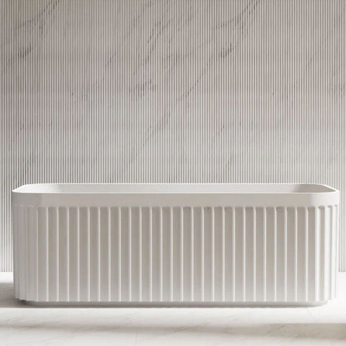 Doric One-Piece Bathtub Matte White - Golzar Home
