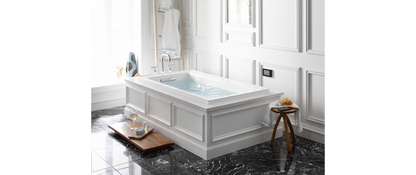 Kohler 60" x 32" integral apron Heated BubbleMassage™ air bath with Bask® heated surface