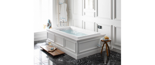Kohler 60" x 32" integral apron Heated BubbleMassage™ air bath with Bask® heated surface