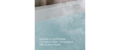 Kohler 60" x 32" integral apron Heated BubbleMassage™ air bath with Bask® heated surface