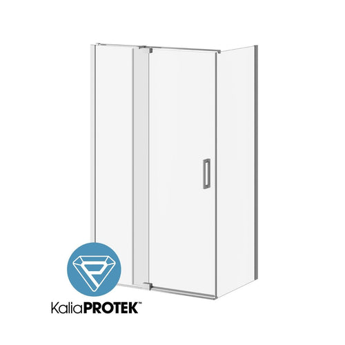 Kalia DISTINK 48” x 77” pivot shower door with 32” return panel - KP protective film – DR1745/DR1748-110-005