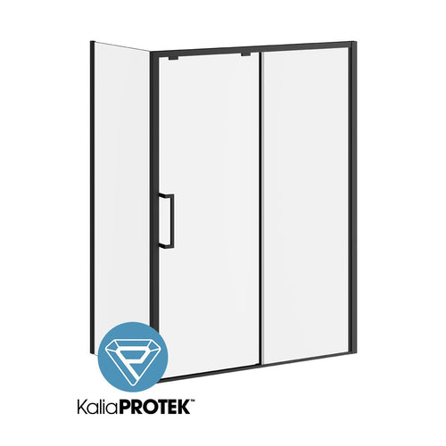 Kalia IKONIK 60” x 79” sliding shower door with 36" return panel - KP protective film - Left opening – DR1841-160-005/DR2185-005/DR1844-160-005