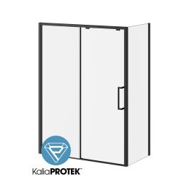 Kalia IKONIK 60” x 79” sliding shower door with 32" return panel - KP protective film - Right opening – DR1841-160-005/DR2186-005/DR1843-160-003