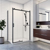 Kalia K3 48 x 77” sliding shower door with 36" return panel with towel bar - KP protective film – DR2057-160-004-001/DR2060-160-004
