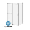 Kalia K3 48 x 77” sliding shower door with 36" return panel and towel bar - KP protective film – DR2057-110-004-001/DR2060-110-004