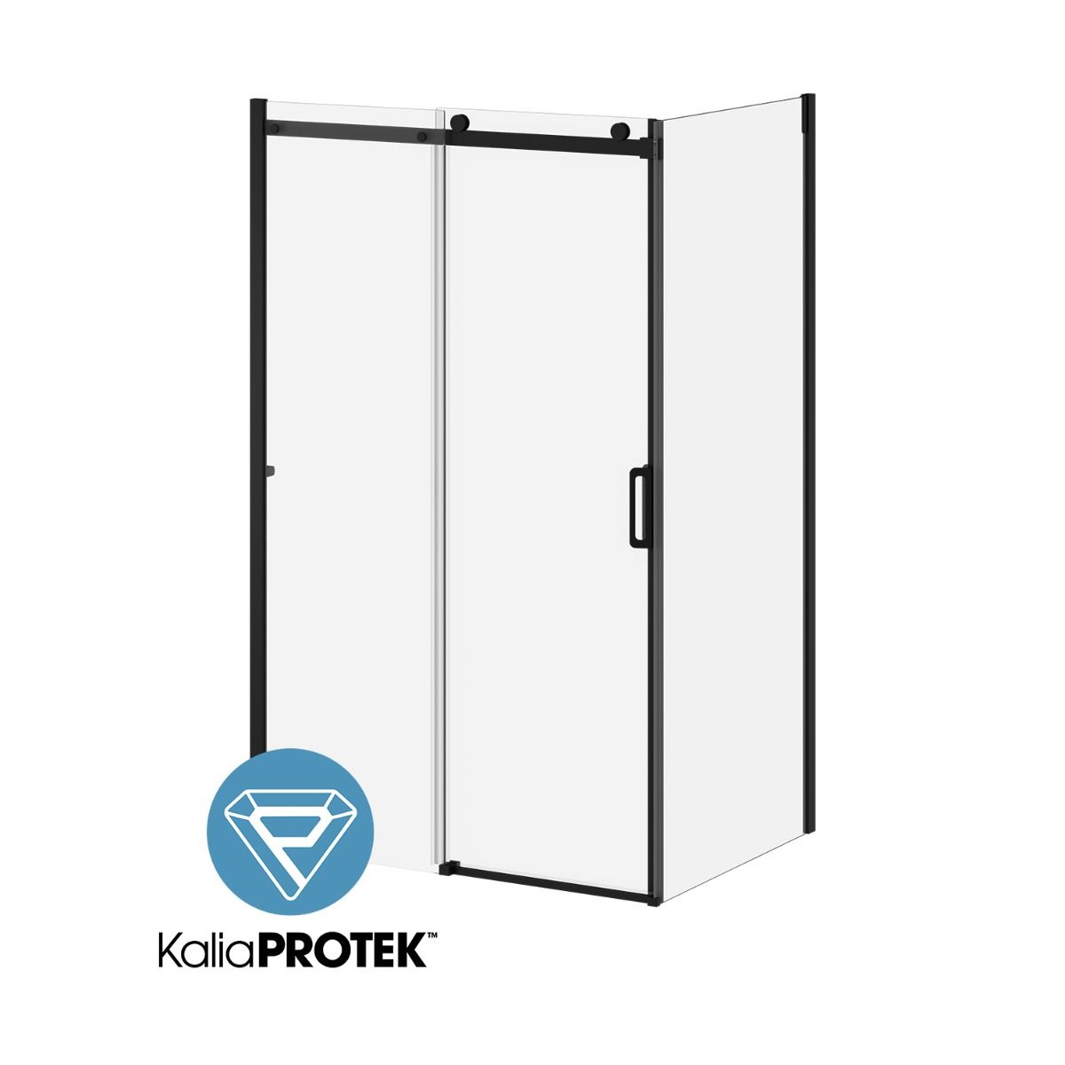 Kalia K3 48 x 77” sliding shower door with 36" return panel - KP protective film – DR2057-160-004/DR2060-160-004