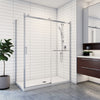 Kalia K3 60x 77” sliding shower door with 36" return panel and towel bar - KP protective film – DR2058-004/DR2059-110-004-001/DR2064-110-004