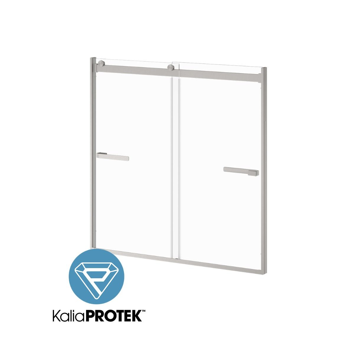 Kalia AKCESS 2.0 60” x 60” sliding shower door for bathtub - KP protective film – DR2075-125-005