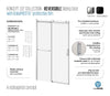 Kalia K3 60x 77” sliding shower door with 36" return panel and towel bar - KP protective film – DR2058-004/DR2059-160-004-001/DR2060-160-004