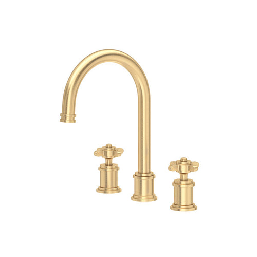 Perrin & Rowe Armstrong Widespread Bathroom Faucet With C-Spout