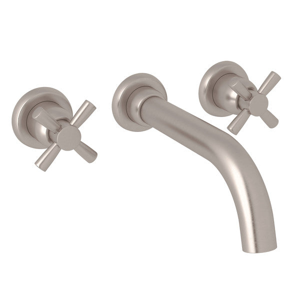 Perrin & Rowe Holborn Wall Mount 3-Hole Tubular Spout Tub Set