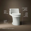 San Souci® One-piece compact elongated toilet with concealed trapway, 1.28 gpf