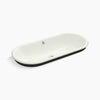 Iron Plains® 33" oval drop-in/undermount/vessel bathroom sink with Iron Black painted underside