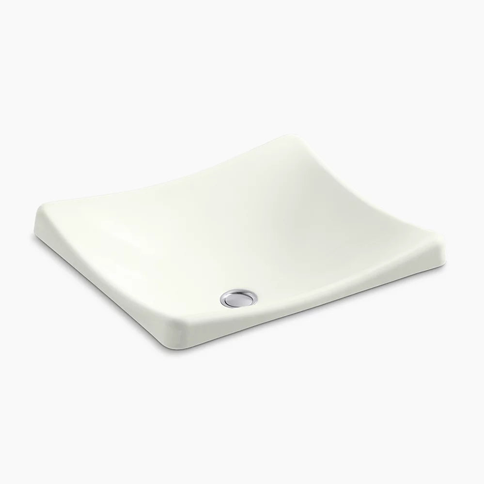 DemiLav® 18-1/4" rectangular vessel bathroom sink, no overflow