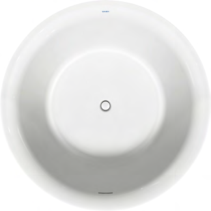 Duravit White Tulip 55 1/8" x 55 1/8" Round Freestanding Bathtub – 700470