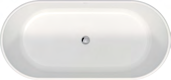 Duravit D-Neo 63" x 29 1/2" Oval Freestanding Bathtub – 700477