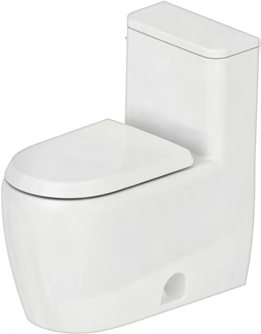 Duravit Studio F. A. Porsche Collection GPF Rimless Elongated One Piece Toilet – D48010