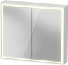 Duravit L-Cube 31 1/2" x27 1/2" 1 Left 1 Right Hinge 2 Door LED Rectangular Medicine Cabinet in Aluminum – LC7551