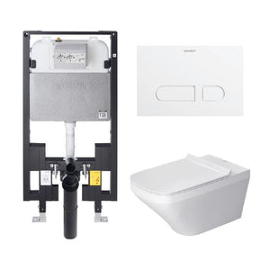 Duravit 2-Piece Toilet Dual-Flush Wall Mounted Toilet With Duravit In-Wall Tank (Seat Included) - DuraStyle