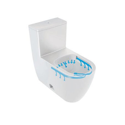 Duravit ME by Starck Single Flush One Piece Toilet White + SensoWash Classic Bidet Seat - Golzar Home