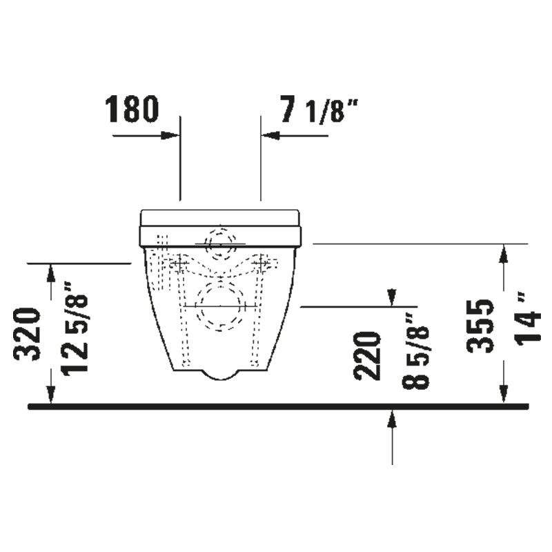 Duravit Starck 3 Wall Hung Toilet Complete Set - Golzar Home