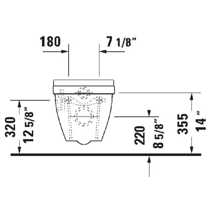 Duravit Starck 3 Wall Hung Toilet Complete Set - Golzar Home