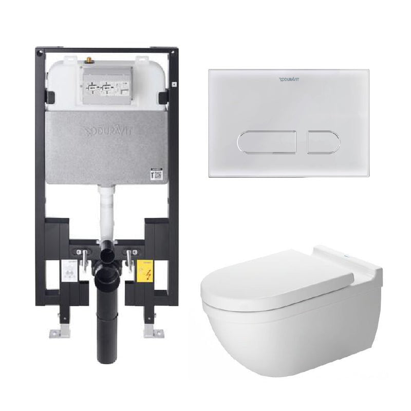 Duravit Starck 3 Wall Hung Toilet Complete Set - Golzar Home