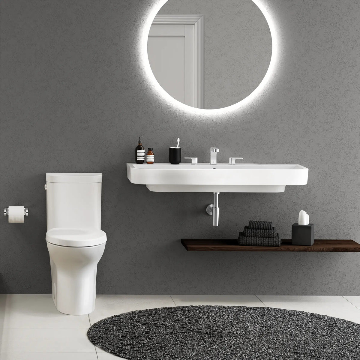 DXV Equility® One-Piece Chair Height Elongated Toilet with Seat – Canvas White