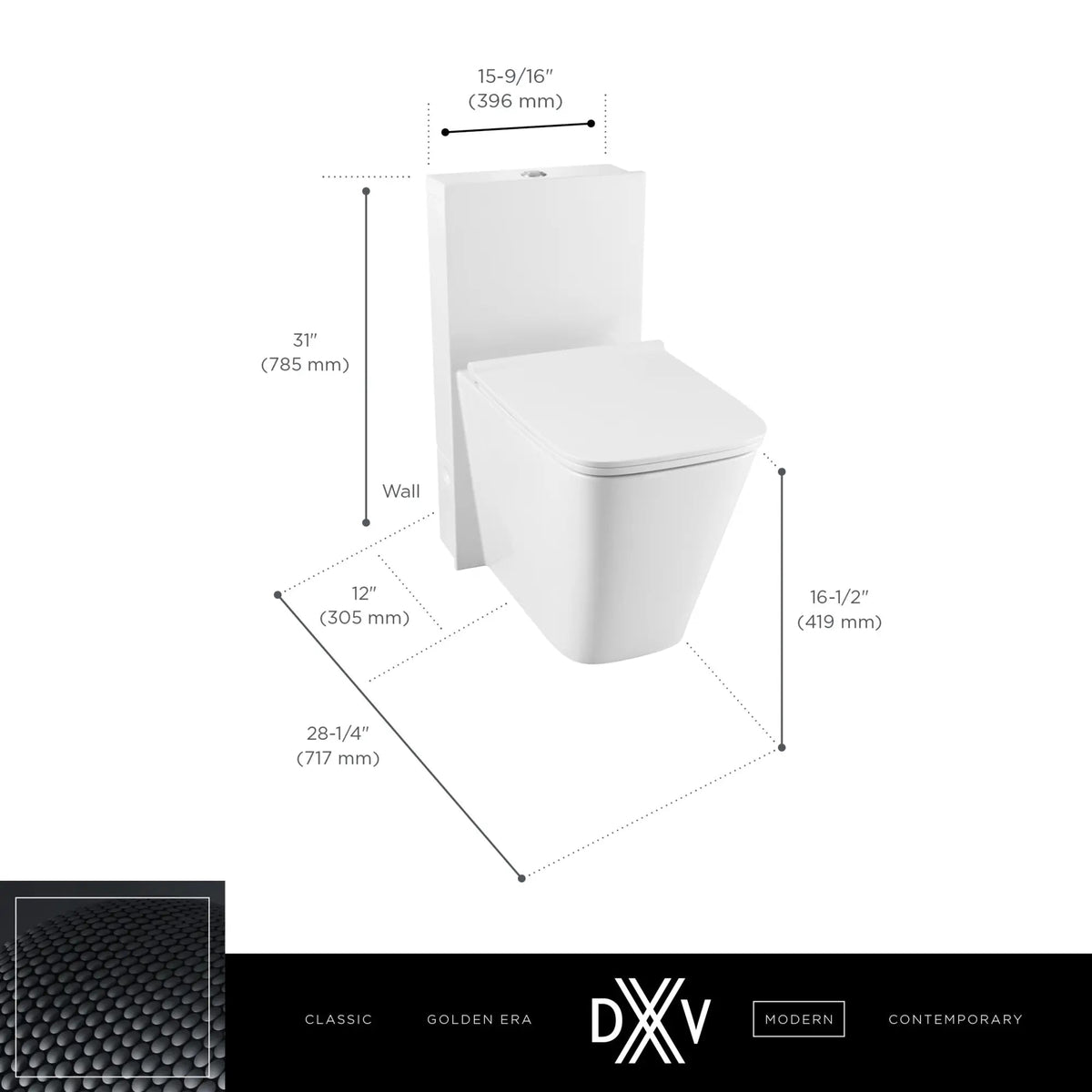 DXV® Modulus One-Piece Chair Height Elongated Toilet with Seat – Canvas White