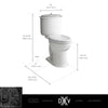 DXV Oak Hill® Two-Piece Chair Height Elongated Toilet with Seat – Canvas White