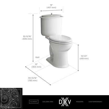 DXV Oak Hill® Two-Piece Chair Height Elongated Toilet with Seat – Canvas White
