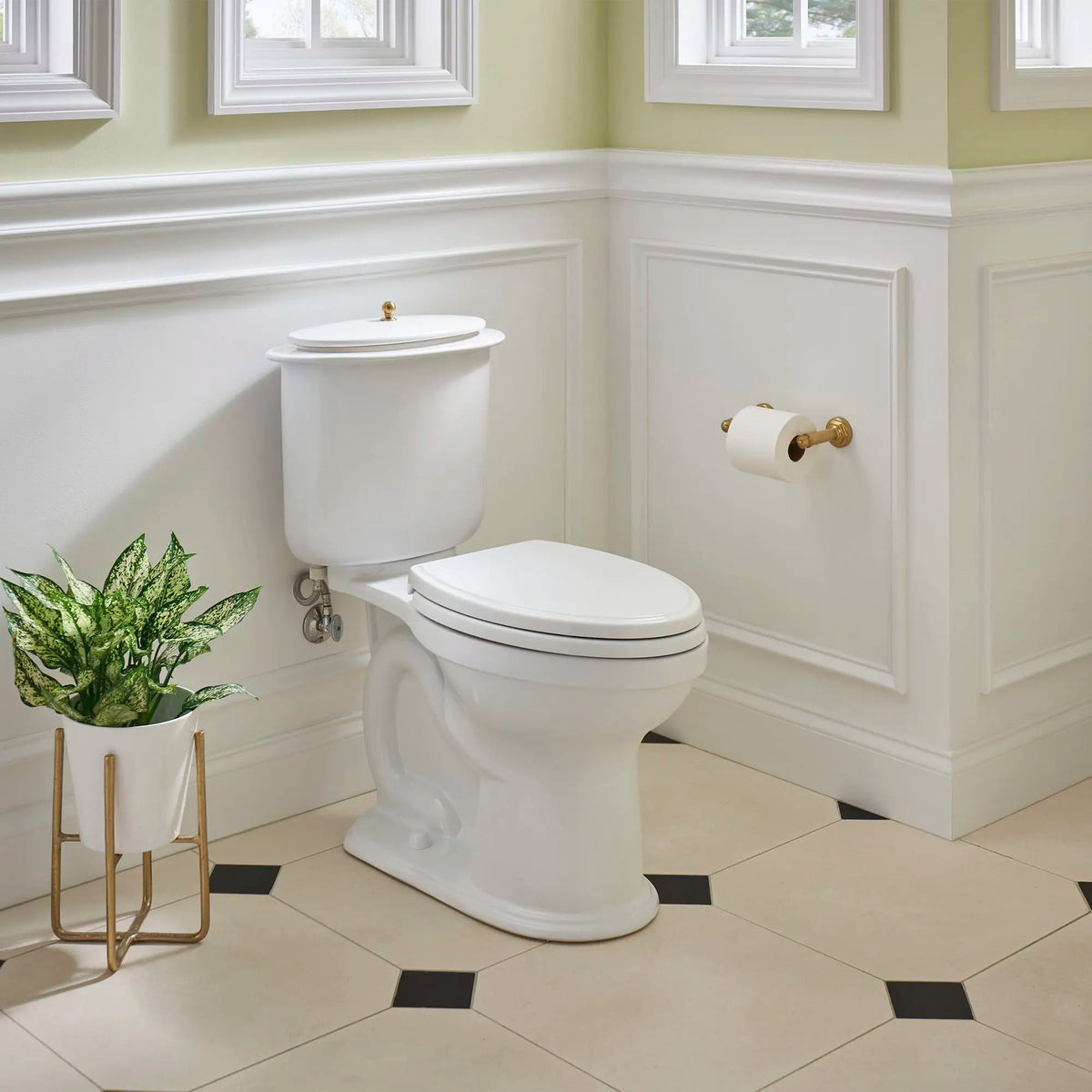 DXV Oak Hill® Two-Piece Chair Height Elongated Toilet with Seat – Canvas White
