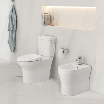 DXV Equility® Two-Piece Chair Height Right-Hand Trip Lever Elongated Toilet with Seat – Canvas White