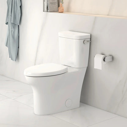 DXV Equility® Two-Piece Chair Height Right-Hand Trip Lever Elongated Toilet with Seat – Canvas White
