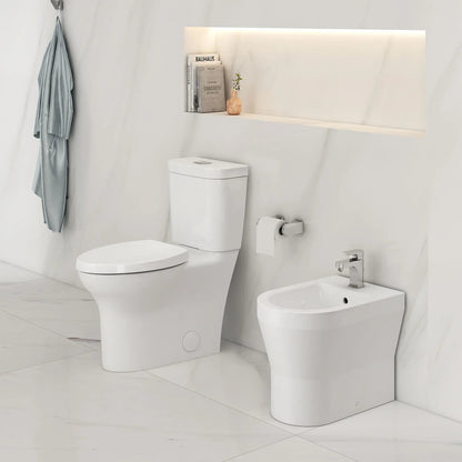 DXV Equility® Two-Piece Dual Flush Chair Height Elongated Toilet with Seat – Canvas White