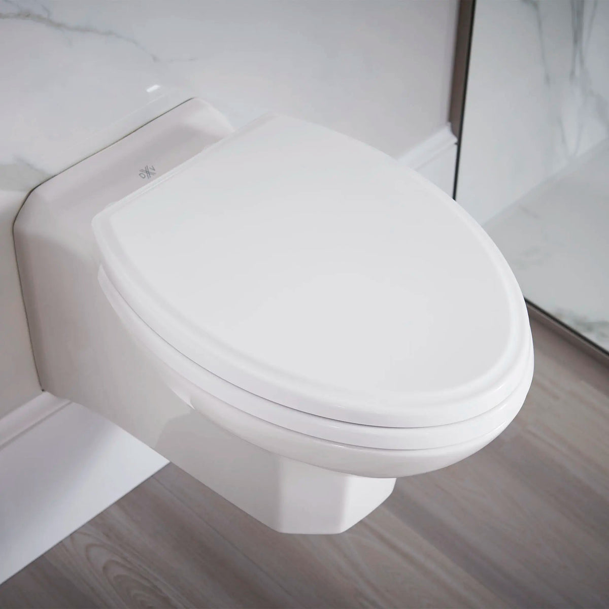 DXV Belshire® Wall-Hung Elongated Toilet Bowl with Seat – Canvas White