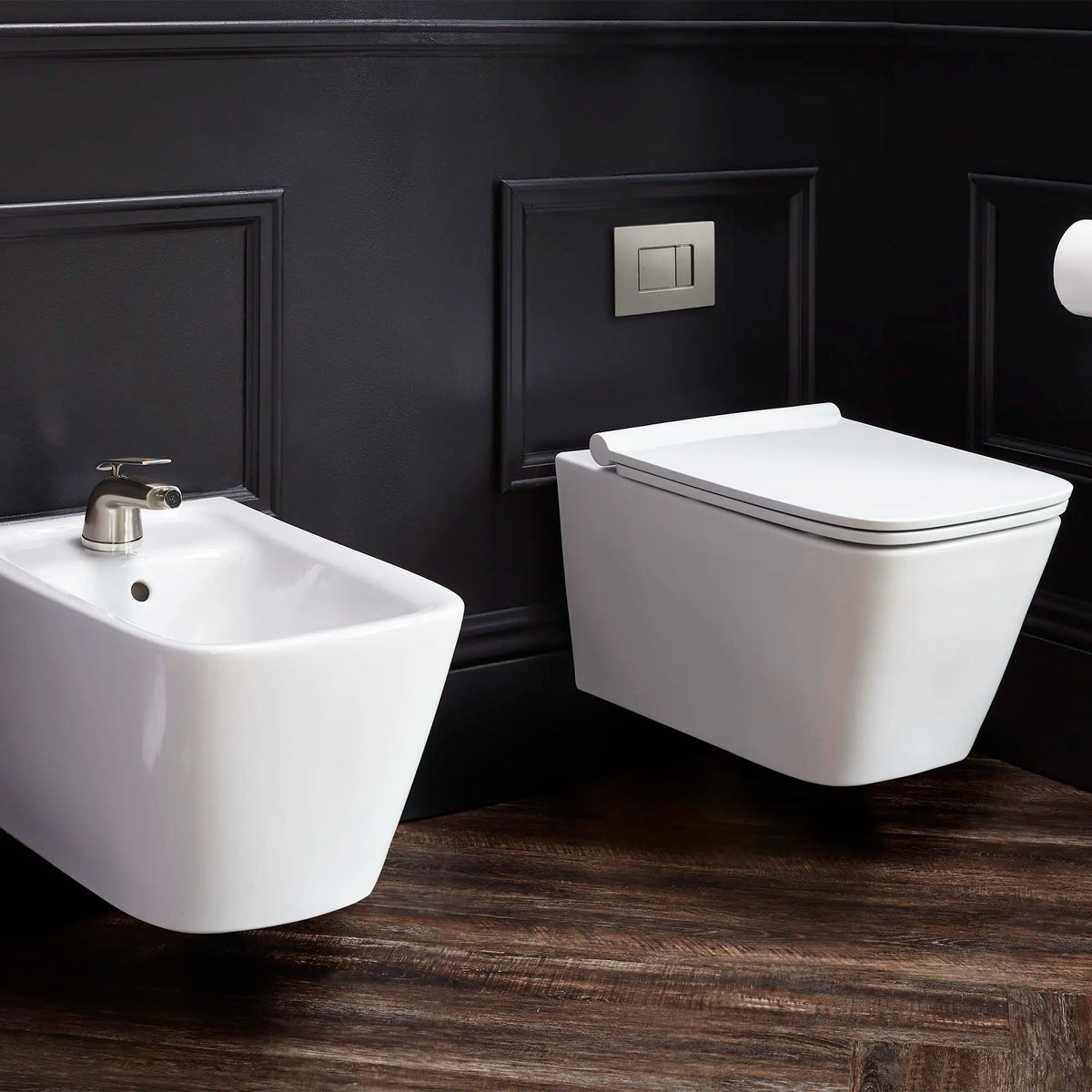 DXV® Modulus Wall-Hung Elongated Toilet Bowl with Seat – Canvas White