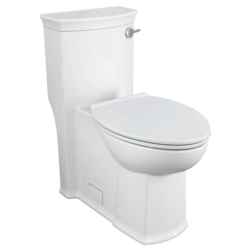 DXV Wyatt® One-Piece Chair Height Right-Hand Trip Lever Elongated Toilet with Seat – Canvas White
