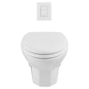 DXV Belshire® Wall-Hung Elongated Toilet Bowl with Seat – Canvas White