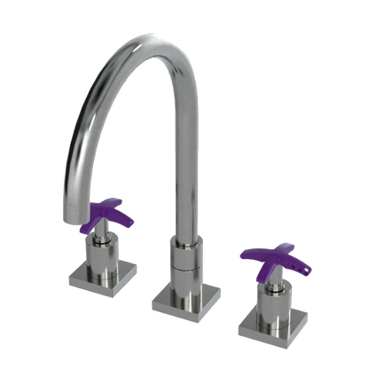 Rubinet Widespread Kitchen Set Satin Nickel