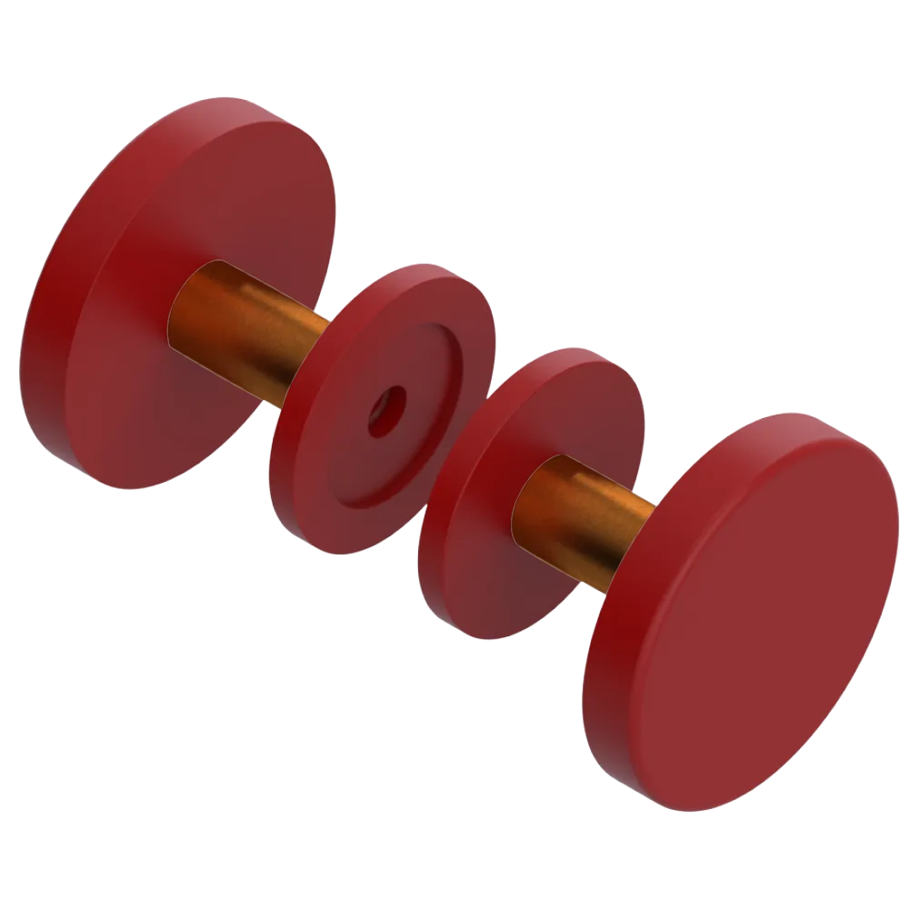 Rubinet Shower Door Knob (set) Maroon