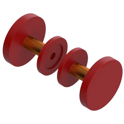 Rubinet Shower Door Knob (set) Maroon