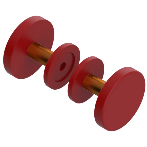 Rubinet Shower Door Knob (set) Maroon